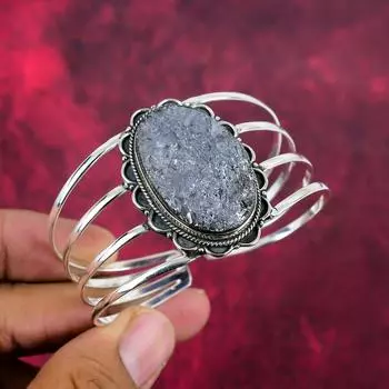 Ювелирные изделия из необработанного шунгита, браслет из цельного серебра 925 пробы, браслет из драгоценных камней ручной работы, на День памяти Adjustable чёрный