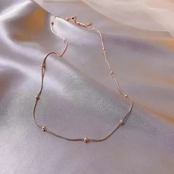 Ювелирные изделия из нержавеющей стали 316L, новое ожерелье из бисера на ключицу, не выцветает, женское ожерелье, вечерние ювелирные изделия, подарок