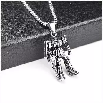 Ювелирные изделия из нержавеющей стали, винтажное ожерелье с изображением робота-трансформера, мужская подвеска из титановой стали
