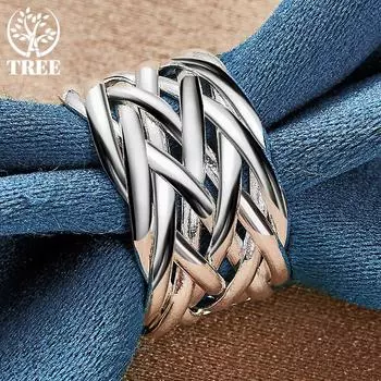 Ювелирные изделия из открытого плетения из стерлингового серебра 925 пробы