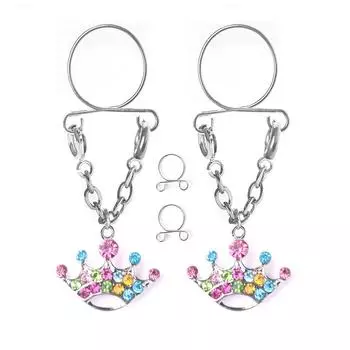 Ювелирные изделия из прокола человека, корона принцессы, создание короны с бриллиантом, молоком, ногтями, поддельные украшения для сосков