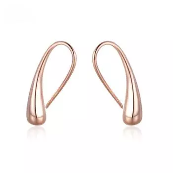 Ювелирные изделия из розового золота 18 карат с посеребрением S925, серьги-капли, ювелирные изделия с крючками для ушей