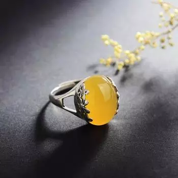 Ювелирные изделия из серебра 925 пробы, кольцо с драгоценными камнями для женщин, гранат, желтый янтарь, изумруд, лунный камень, регулируемые кольца, подарки Resizable красный