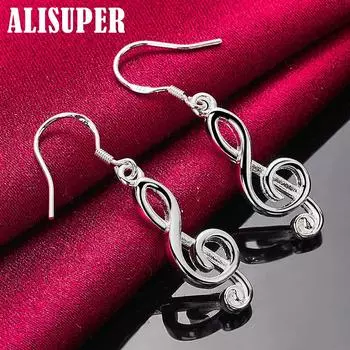 Ювелирные изделия из серебра 925 пробы с музыкальными нотами