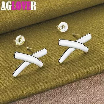 Ювелирные изделия из серебра 925 пробы с серьгами-гвоздиками