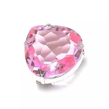 Ювелирные изделия из серебра 925 пробы с розовым кунцитом, размер 8, W7p66