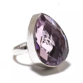 Ювелирные изделия из серебра 925 пробы с розовым кунцитом, размер 8 f7A67