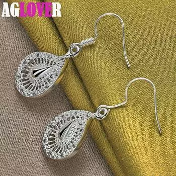 Ювелирные изделия из сережек-капель из стерлингового серебра 925 пробы с каплями воды