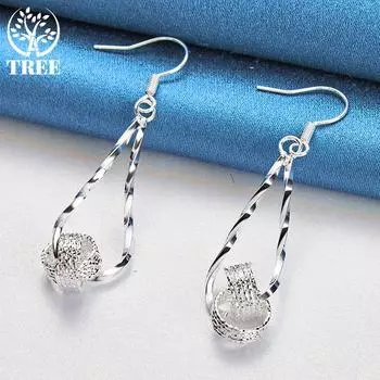 Ювелирные изделия из сережек-капель из стерлингового серебра 925 пробы