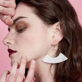 Ювелирные изделия из смолы для вечеринок, этнические аксессуары в стиле бохо, металлические висячие серьги жёлтый