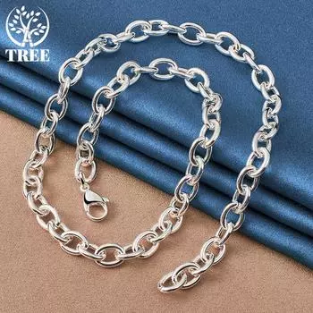 Ювелирные изделия из стерлингового серебра 925 пробы, 18 дюймов, оригинальное базовое ожерелье-цепочка 45cm