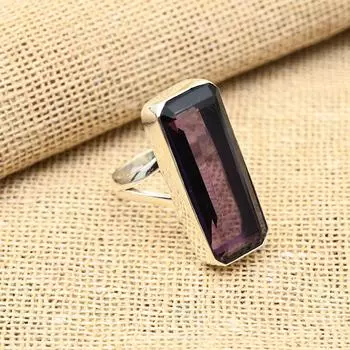 Ювелирные изделия из стерлингового серебра 925 пробы с аметистом ручной работы, красивое кольцо для свадебного подарка 4 фиолетовый