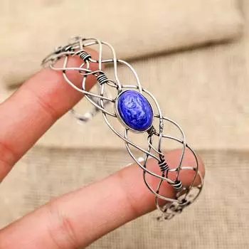 Ювелирные изделия из стерлингового серебра 925 пробы ручной работы с драгоценным камнем чароит регулируемый браслет для нее