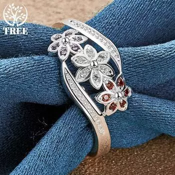 Ювелирные изделия из стерлингового серебра 925 пробы с цветным цирконом AAA