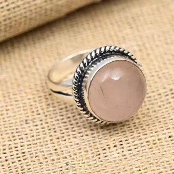 Ювелирные изделия из стерлингового серебра 925 пробы с розовым кварцем ручной работы на День Благодарения 11 розовый