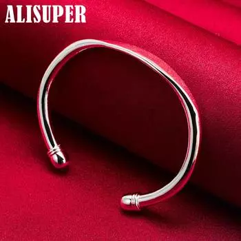 Ювелирные изделия из стерлингового серебра 925 пробы с двойными бусинами-манжетами