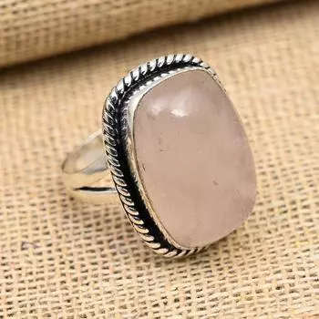 Ювелирные изделия из стерлингового серебра 925 пробы с розовым кварцем ручной работы на День Благодарения 4 розовый