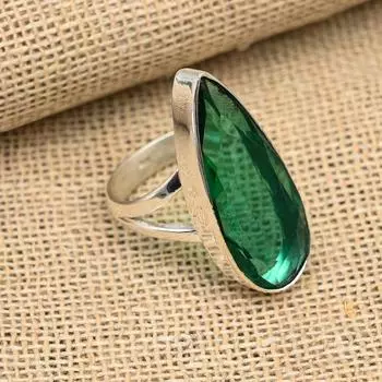 Ювелирные изделия из стерлингового серебра 925 пробы с зеленым турмалином и драгоценным камнем ручной работы 4 зелёный