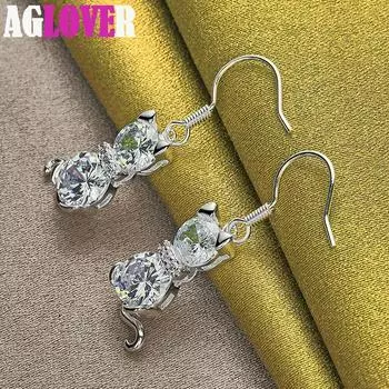 Ювелирные изделия из стерлингового серебра 925 пробы с котом AAA и цирконом