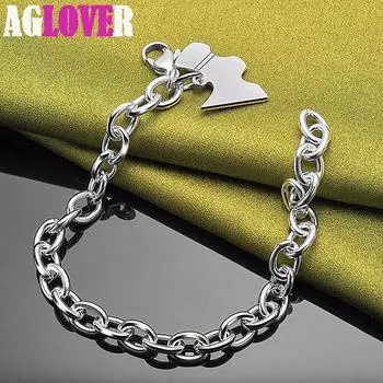 Ювелирные изделия из стерлингового серебра 925 пробы с подвеской в виде собаки 20cm