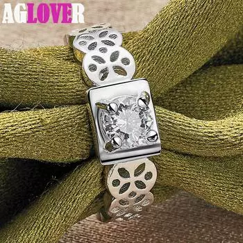 Ювелирные изделия из стерлингового серебра 925 пробы с цирконом AAA 7#