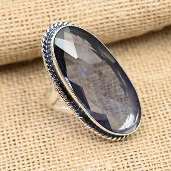 Ювелирные изделия из стерлингового серебра 925 пробы с драгоценным камнем иолит ручной работы на День Благодарения 4 синий