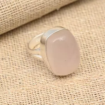 Ювелирные изделия из стерлингового серебра 925 пробы с розовым кварцем ручной работы на День Благодарения 4 розовый