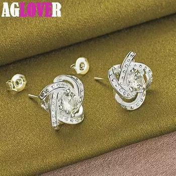 Ювелирные изделия из стерлингового серебра 925 пробы с цирконом высокого качества AAA