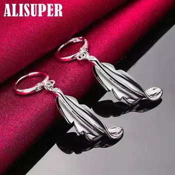 Ювелирные изделия из стерлингового серебра 925 пробы с витыми листьями