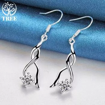 Ювелирные изделия из стерлингового серебра 925 пробы с цирконом AAA