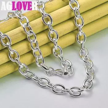 Ювелирные изделия из стерлингового серебра 925 пробы, 18 дюймов, оригинальное базовое ожерелье-цепочка 45cm