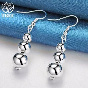 Ювелирные изделия из стерлингового серебра 925 пробы 6 8 10 мм с полыми бусинами и шариками