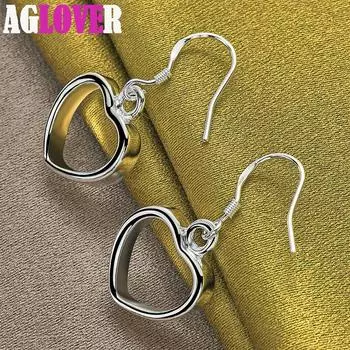 Ювелирные изделия из стерлингового серебра 925 пробы с полыми сердечками 1.30*1.50cm