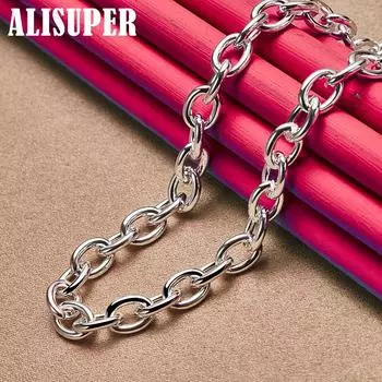 Ювелирные изделия из стерлингового серебра 925 пробы, 18 дюймов, оригинальное базовое ожерелье-цепочка 45cm