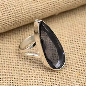 Ювелирные изделия из стерлингового серебра 925 пробы с драгоценным камнем иолит ручной работы на День Благодарения 4 синий