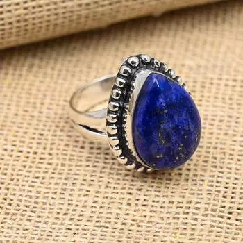 Ювелирные изделия из стерлингового серебра 925 пробы с лазуритом и драгоценным камнем ручной работы для женщин 4 синий
