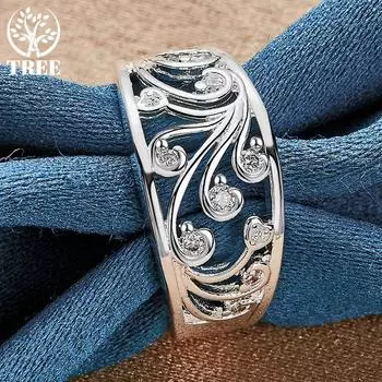 Ювелирные изделия из стерлингового серебра 925 пробы с цирконом AAA 7#