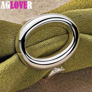 Ювелирные изделия из стерлингового серебра 925 пробы с круглым кольцом и регулируемым размером