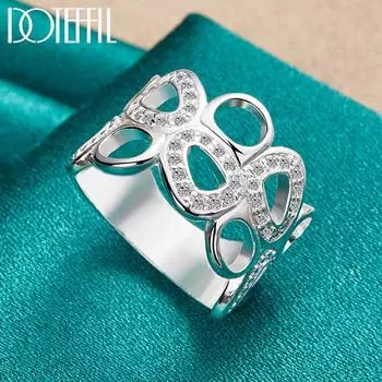 Ювелирные изделия из стерлингового серебра 925 пробы с цирконом AAA 7#