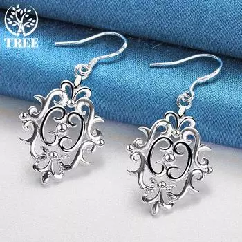 Ювелирные изделия из стерлингового серебра 925 пробы в форме ретро-геометрии