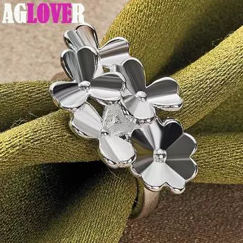 Ювелирные изделия из стерлингового серебра 925 пробы с цветами 7#