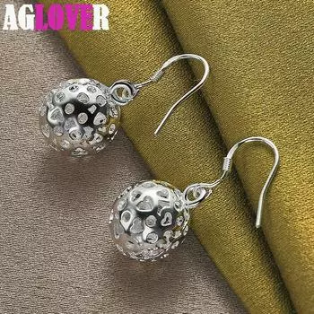 Ювелирные изделия из стерлингового серебра 925 пробы с полыми шариками в виде сердца в форме сердца