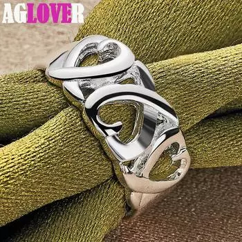 Ювелирные изделия из стерлингового серебра 925 пробы с сердцем любви MR060-6#