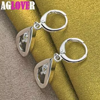 Ювелирные изделия из стерлингового серебра 925 пробы AAA с цирконом в виде капель воды/дождя