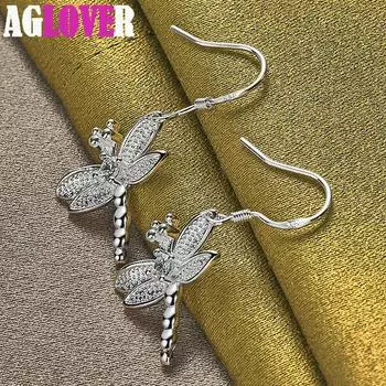 Ювелирные изделия из стерлингового серебра 925 пробы с круглыми цирконами Dragonfly AAA