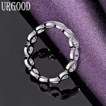 Ювелирные изделия из стерлингового серебра 925 пробы с цифровым 8 кольцом 7#