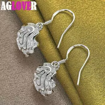 Ювелирные изделия из стерлингового серебра 925 пробы с розами и серьгами-каплями