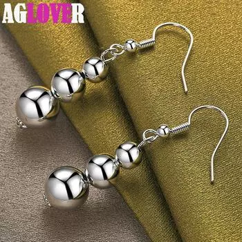 Ювелирные изделия из стерлингового серебра 925 пробы 6 8 10 мм с полыми бусинами и шариками