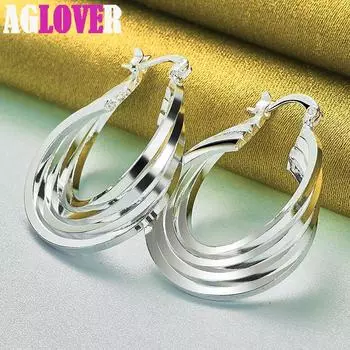 Ювелирные изделия из стерлингового серебра 925 пробы в форме круга