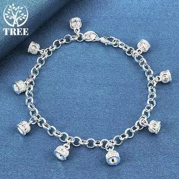 Ювелирные изделия из стерлингового серебра 925 пробы с подвеской-короной из циркона ААА 20cm